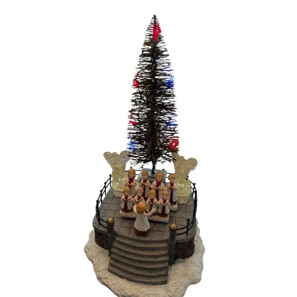 Winter Valley Animated Choir & Tree Christmas Decoration With Lights & Motion